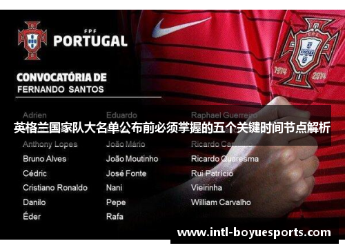 英格兰国家队大名单公布前必须掌握的五个关键时间节点解析
